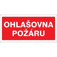 Značka Ohlašovna požáru, samolepicí fólie, 100 × 210 mm